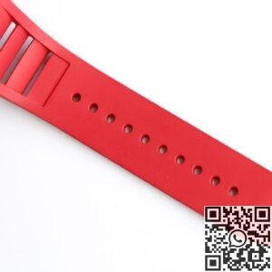 EUR Factory Replica Richard Mille RM052 Diamond Skull Red Rubber Strap Watch