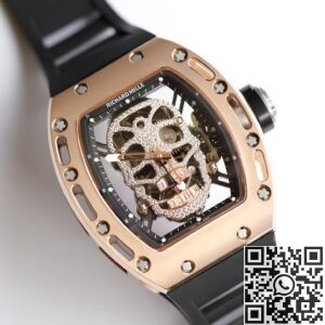 EUR Factory Fake Richard Mille RM052 Rose Gold Case With Diamond Dial Watches