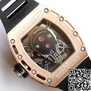 EUR Factory Fake Richard Mille RM052 Rose Gold Case With Diamond Dial Watches