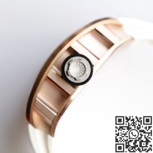 EUR Factory Replica Richard Mille RM052 Rose Gold Case White Rubber Strap