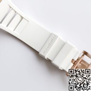 EUR Factory Replica Richard Mille RM052 Rose Gold Case White Rubber Strap