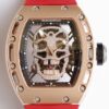 EUR Factory Replica Richard Mille RM052 Rose Gold Case Red Rubber Strap