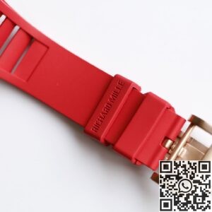 EUR Factory Replica Richard Mille RM052 Rose Gold Case Red Rubber Strap