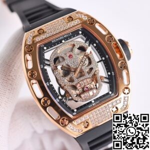 CH Fake Richard Mille RM52 Rose Gold Diamond Watch