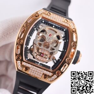 CH Fake Richard Mille RM52 Rose Gold Diamond Watch
