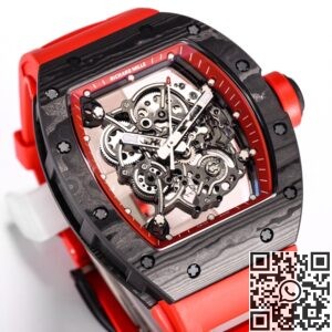 BBR Factory Fake Richard Mille RM055 Red Dial Watch