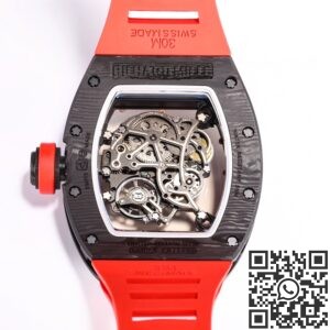 BBR Factory Fake Richard Mille RM055 Red Dial Watch