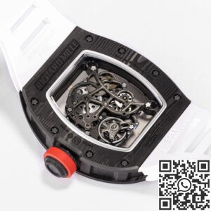 BBR Factory Replica Richard Mille RM055 White Rubber Strap