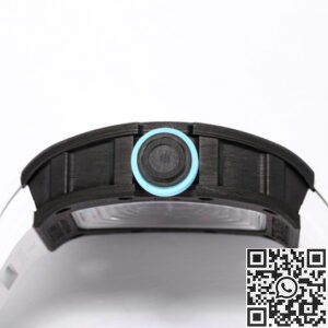 BBR Factory Fake Richard Mille RM055 Blue Dial White Rubber Strap Watch