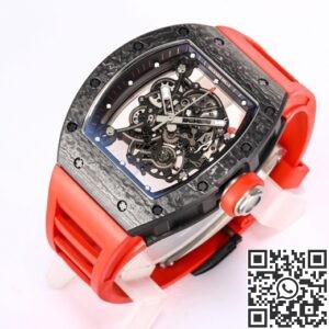 BBR Factory Fake Richard Mille RM055 Red Rubber Strap