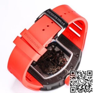 BBR Factory Fake Richard Mille RM055 Red Rubber Strap