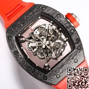 BBR Factory Fake Richard Mille RM055 Red Rubber Strap