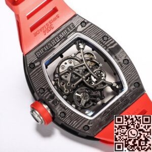 BBR Factory Fake Richard Mille RM055 Red Rubber Strap