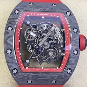 KU Factory Replica Richard Mille RM055 Red Rubber Strap