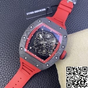 KU Factory Replica Richard Mille RM055 Red Rubber Strap