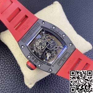 KU Factory Replica Richard Mille RM055 Red Rubber Strap