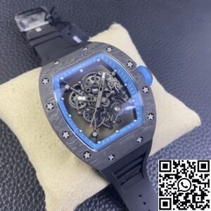 KU Factory Fake Richard Mille RM055 Blue Dial Watches