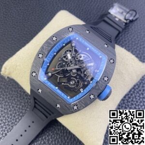 KU Factory Fake Richard Mille RM055 Blue Dial Watches