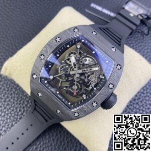 KU Factory Replica Richard Mille RM055 Black Carbon Fiber Case