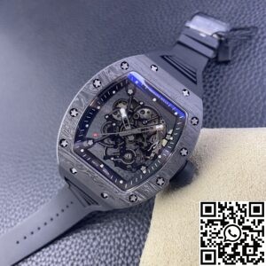 KU Factory Replica Richard Mille RM055 Black Carbon Fiber Case