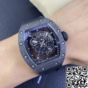KU Factory Replica Richard Mille RM055 Black Carbon Fiber Case