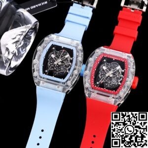 CH Custom Crystal Richard Mille RM055 Black Dial