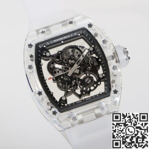 CH Custom Crystal Richard Mille RM055 Black Dial