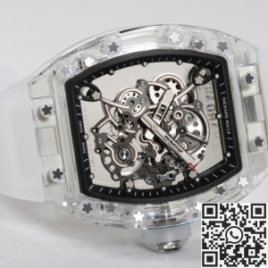 CH Custom Crystal Richard Mille RM055 Black Dial