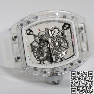 CH Custom Crystal Richard Mille RM055 White Dial