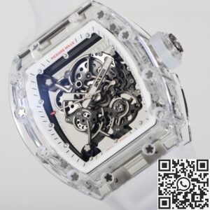 CH Custom Crystal Richard Mille RM055 White Dial