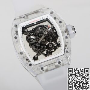 CH Custom Crystal Richard Mille RM055 White Dial