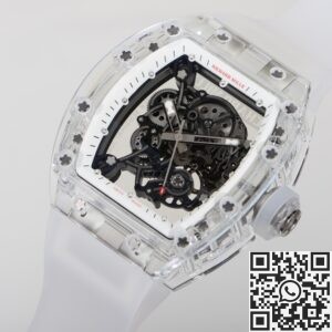 CH Custom Crystal Richard Mille RM055 White Dial