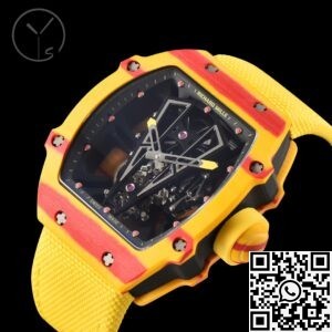 YS Factory Fake Richard Mille RM27-03 Tourbillon Yellow Carbon Fiber