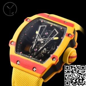 YS Factory Fake Richard Mille RM27-03 Tourbillon Yellow Carbon Fiber