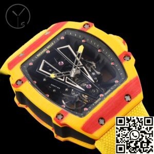 YS Factory Fake Richard Mille RM27-03 Tourbillon Yellow Carbon Fiber