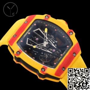 YS Factory Fake Richard Mille RM27-03 Tourbillon Yellow Carbon Fiber