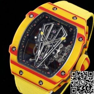 RM Factory Replica Richard Mille RM27-03 Tourbillon Yellow Nylon Strap
