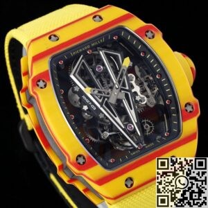 RM Factory Replica Richard Mille RM27-03 Tourbillon Yellow Nylon Strap