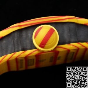 RM Factory Fake Richard Mille RM27-03 Tourbillon Yellow Rubber Strap Watch