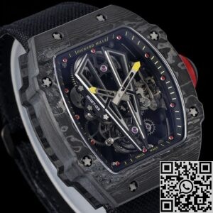 RM Factory Fake Richard Mille RM27-03 Tourbillon Black Nylon Strap