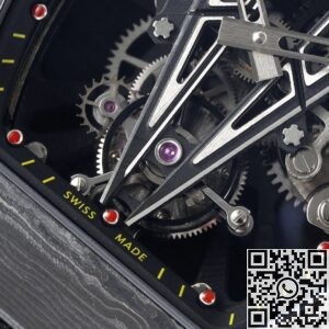 RM Factory Fake Richard Mille RM27-03 Tourbillon Black Nylon Strap