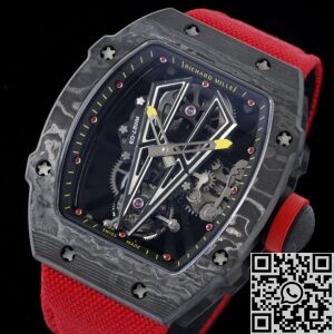 RM Factory Fake Richard Mille RM27-03 Tourbillon Red Nylon Strap Watch