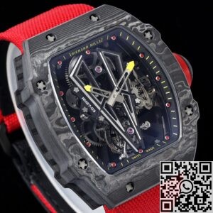 RM Factory Fake Richard Mille RM27-03 Tourbillon Red Nylon Strap Watch