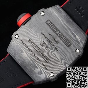 RM Factory Fake Richard Mille RM27-03 Tourbillon Red Nylon Strap Watch