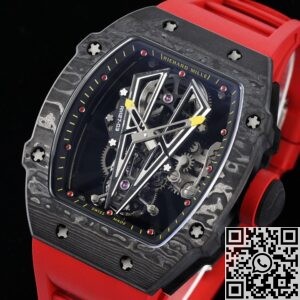 RM Factory Fake Richard Mille RM27-03 Tourbillon Black Rubber Strap