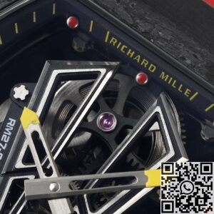 RM Factory Fake Richard Mille RM27-03 Tourbillon Black Rubber Strap