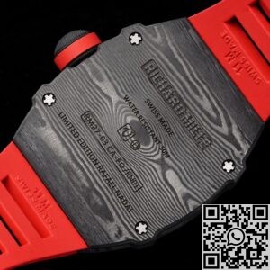 RM Factory Fake Richard Mille RM27-03 Tourbillon Black Rubber Strap