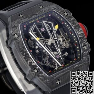 RM Factory Fake Richard Mille RM27-03 Tourbillon Black Carbon Fiber
