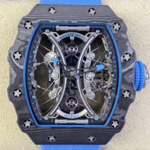 RM Factory Fake Richard Mille RM53-01 Tourbillon Blue Nylon Strap Watches