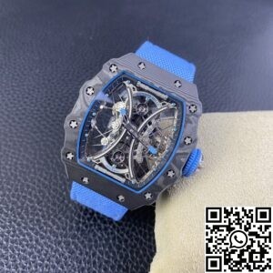 RM Factory Fake Richard Mille RM53-01 Tourbillon Blue Nylon Strap Watches